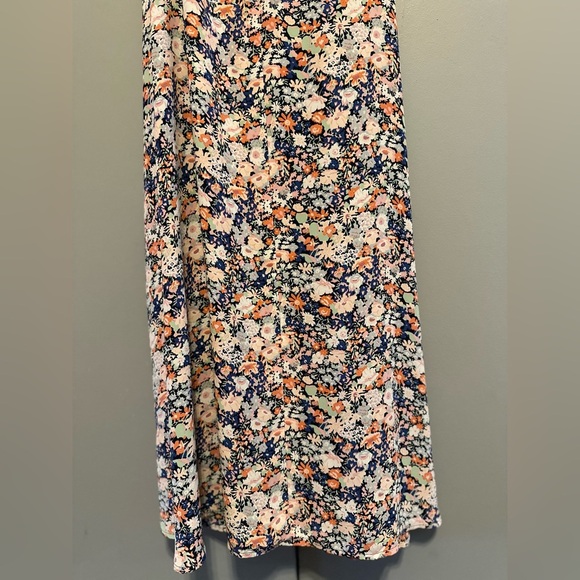 LOFT - Floral Asymmetrical Sleeveless Dress (Size L) - Picture 4 of 12